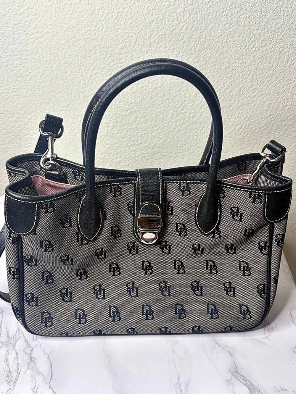 Dooney & Bourke Monogram Tote Brown & Black